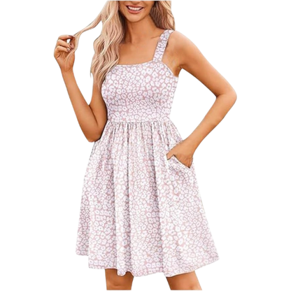 Women's  Floral Square Neck Sleeveless Casual Dress with PocketsDresses Sundress🌸