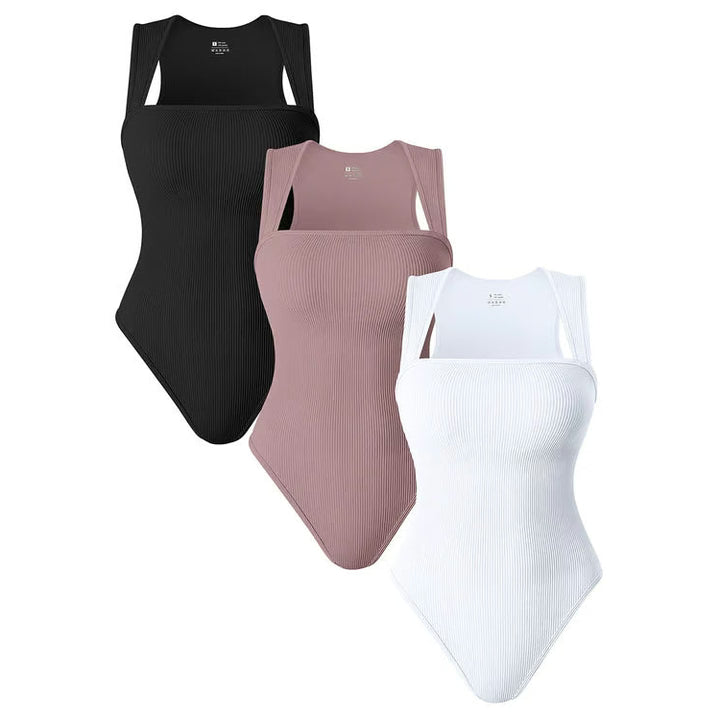 BOTTOM PRICE ONLY TODAY！！！Square Neck Sleeveless Bodysuits