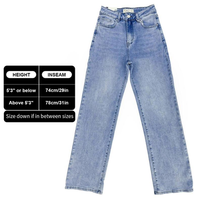 ⚡8-PACK for $26.99⚡- KatchMe Women's Minimalist High Waist Denim Stretch Wide Leg Jeans