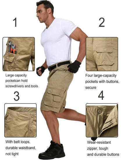 Men's Tactical Multi-Pocket Cargo Shorts