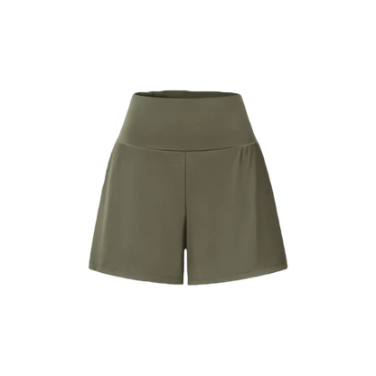 Super High Waisted Back Pocket & Side Hidden Pocket 2-in-1 Yoga Shorts