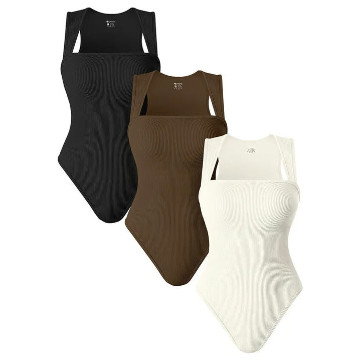 BOTTOM PRICE ONLY TODAY！！！Square Neck Sleeveless Bodysuits