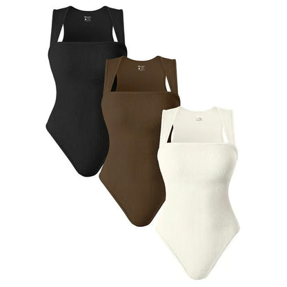 BOTTOM PRICE ONLY TODAY！！！Square Neck Sleeveless Bodysuits
