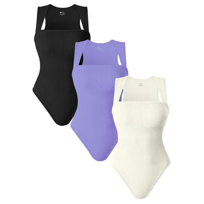 BOTTOM PRICE ONLY TODAY！！！Square Neck Sleeveless Bodysuits