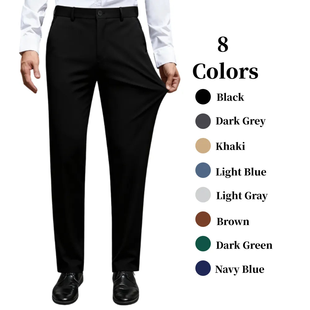Men Stretch Dress Pants Casual Formal Trousers