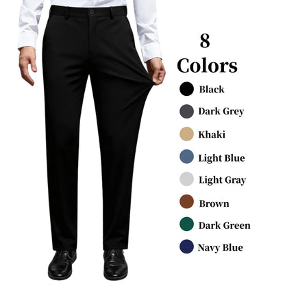 Men Stretch Dress Pants Casual Formal Trousers