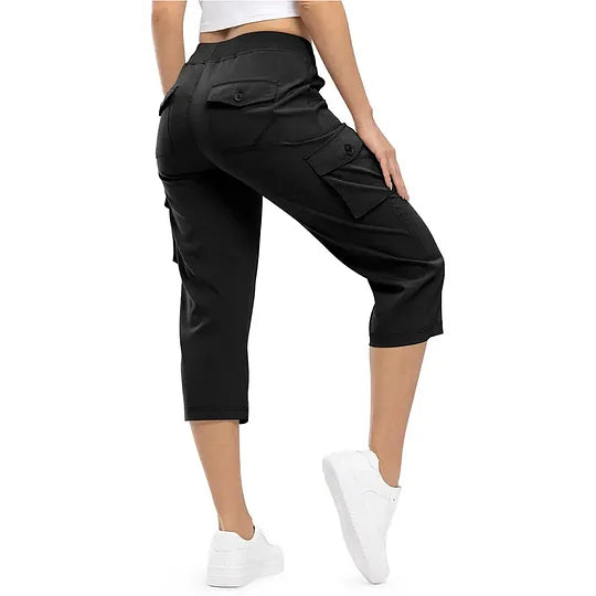 ✨Women’s Loose-Fit Lightweight Quick-Dry Capri Pants with Pockets — Perfect for Summer Travel and Hiking
