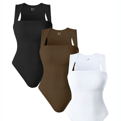 BOTTOM PRICE ONLY TODAY！！！Square Neck Sleeveless Bodysuits