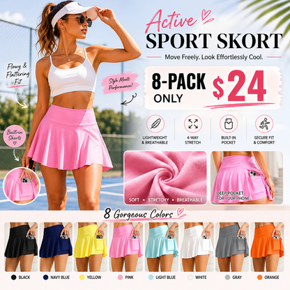 Women's Skirts 2 in 1 High Waist Sports Skirt