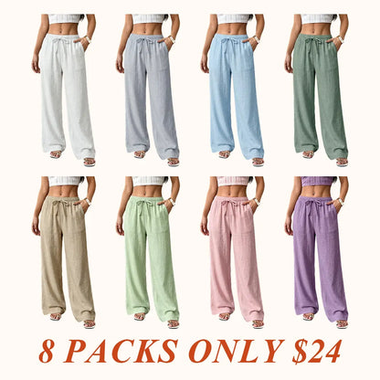 Casual waist-cinching pants suitable for couples and unisex wear, ideal for all seasons; versatile and easy to pair
