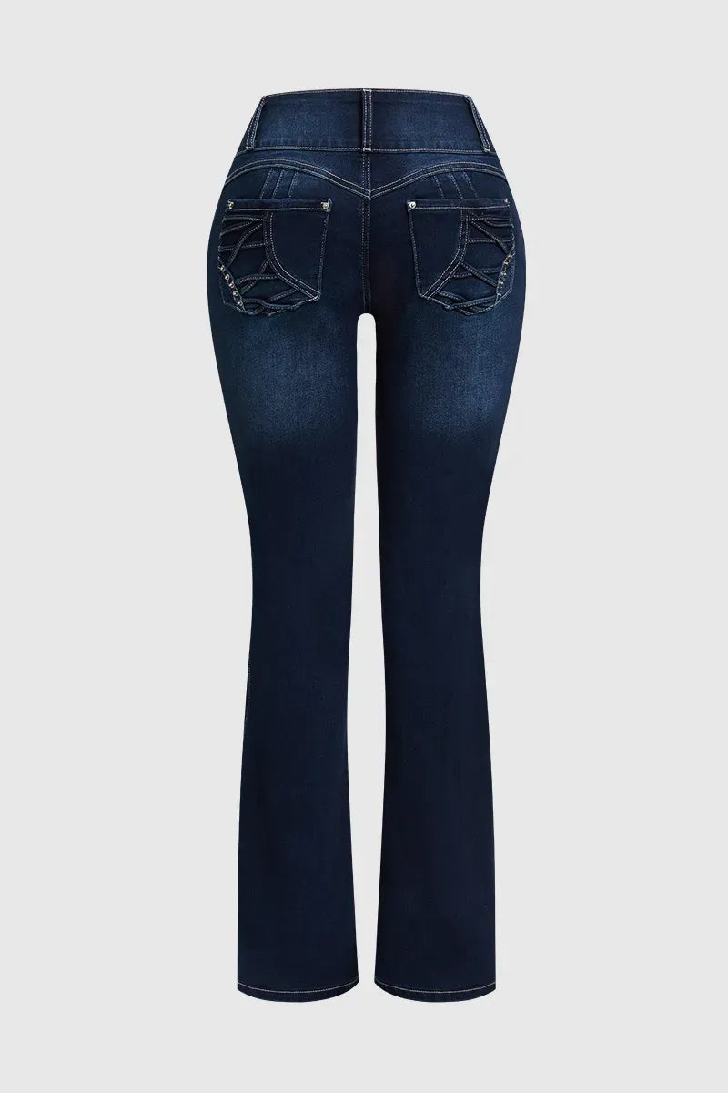 FINAL SALE⚡$24.99 for 6 packs⚡- High-waisted flared denim casual pants (Multiple Colors)