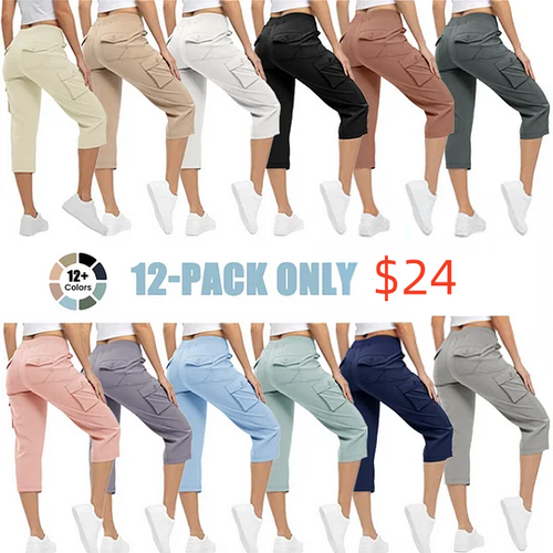 ✨Women’s Loose-Fit Lightweight Quick-Dry Capri Pants with Pockets — Perfect for Summer Travel and Hiking