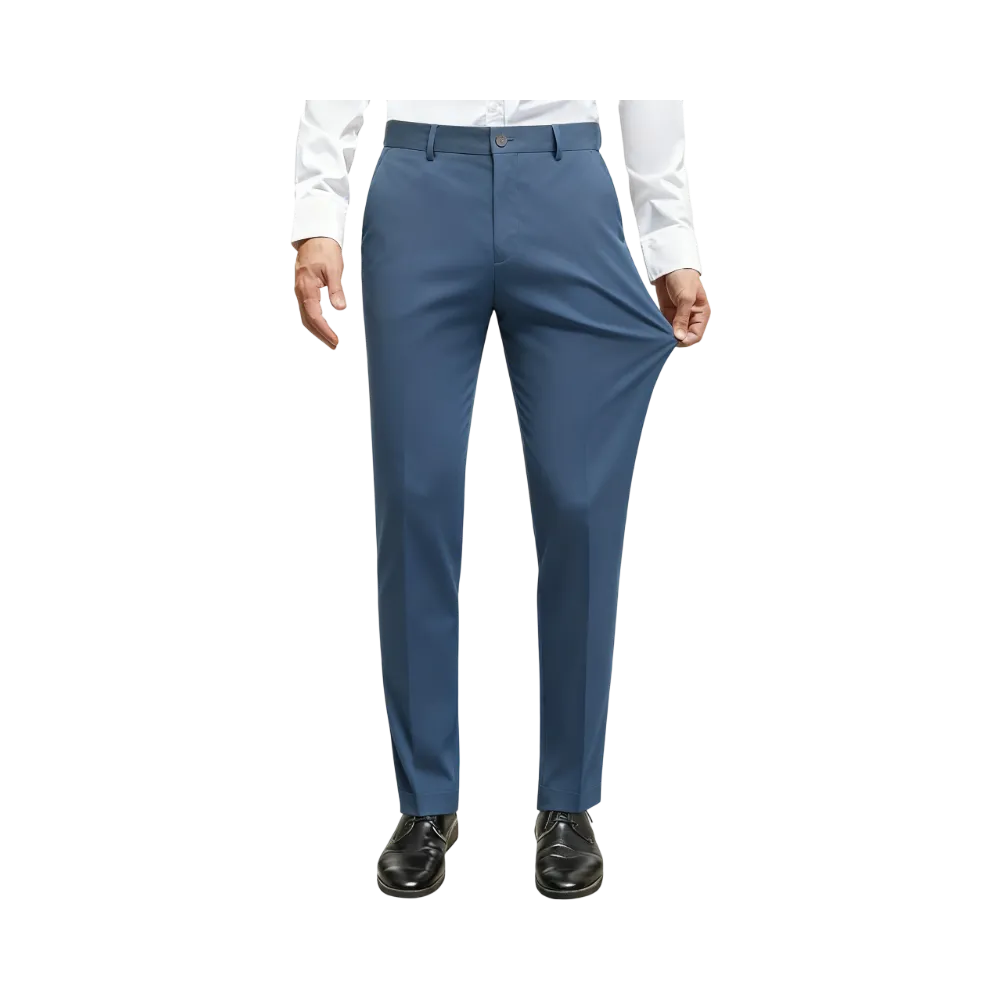 Men Stretch Dress Pants Casual Formal Trousers