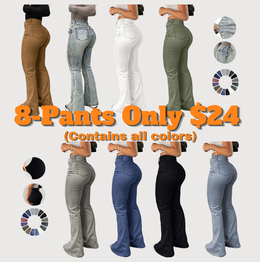 Women's High Waist Flare Leg Jeans