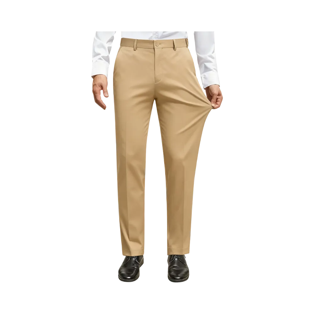 Men Stretch Dress Pants Casual Formal Trousers