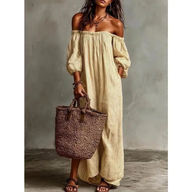 2026 Summer New Arrival: Elegant, Casual, Loose-Fit Striped Dress