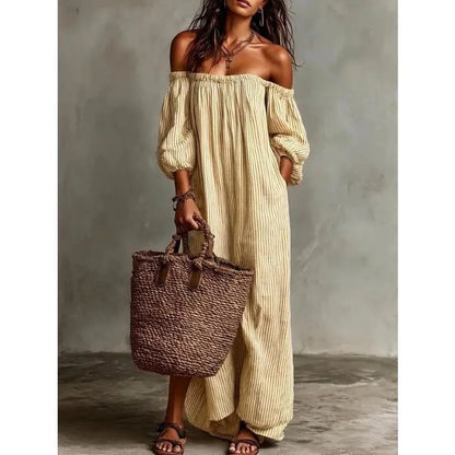 2026 Summer New Arrival: Elegant, Casual, Loose-Fit Striped Dress