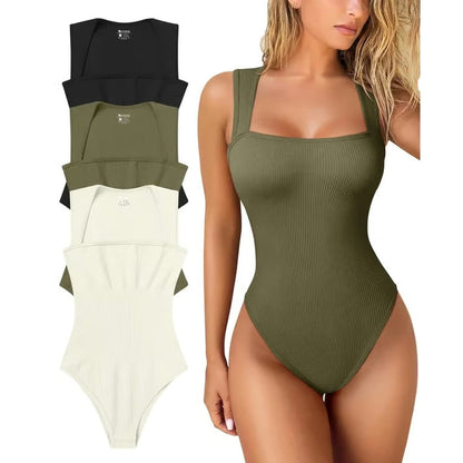 BOTTOM PRICE ONLY TODAY！！！Square Neck Sleeveless Bodysuits