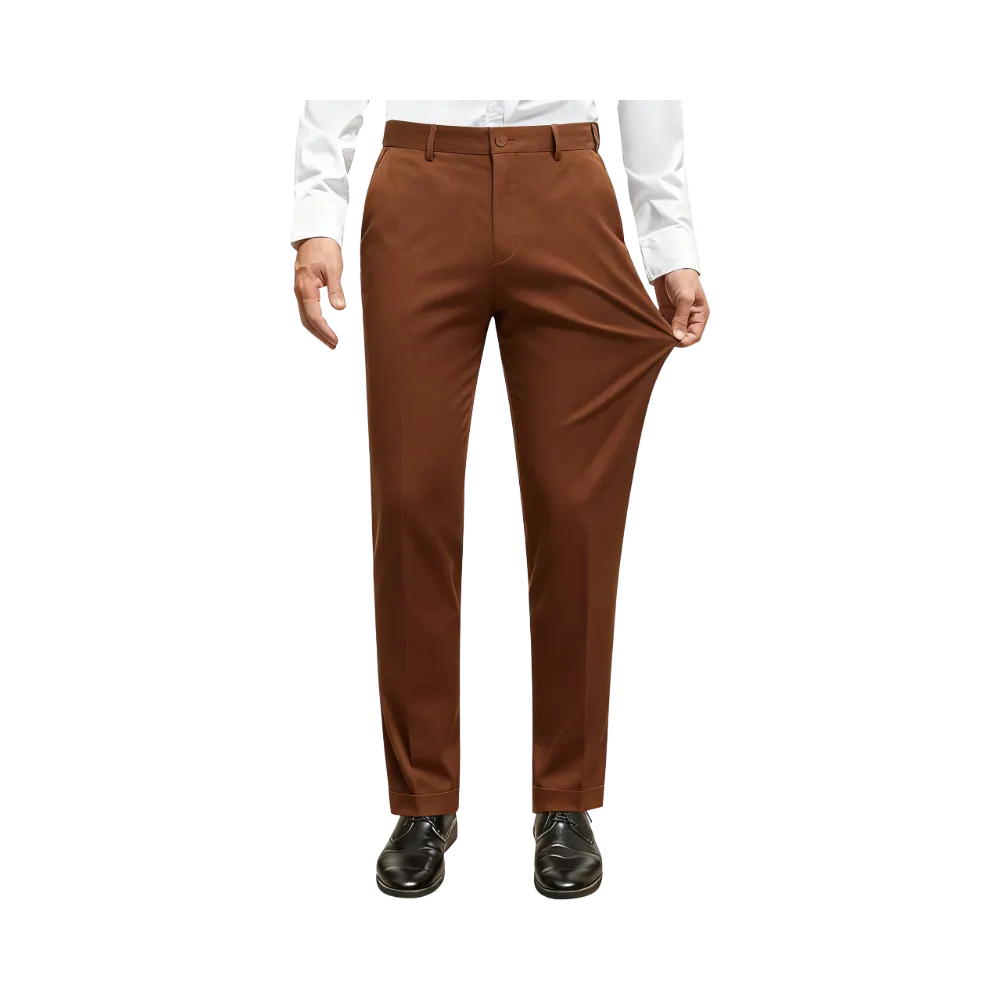 Men Stretch Dress Pants Casual Formal Trousers