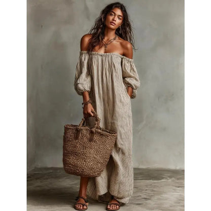 2026 Summer New Arrival: Elegant, Casual, Loose-Fit Striped Dress