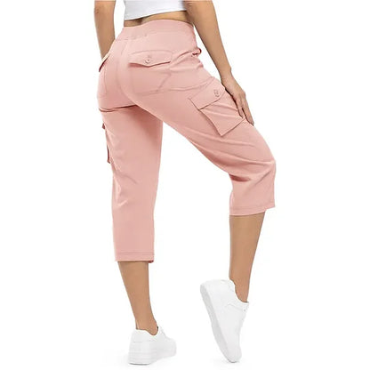 ✨Women’s Loose-Fit Lightweight Quick-Dry Capri Pants with Pockets — Perfect for Summer Travel and Hiking