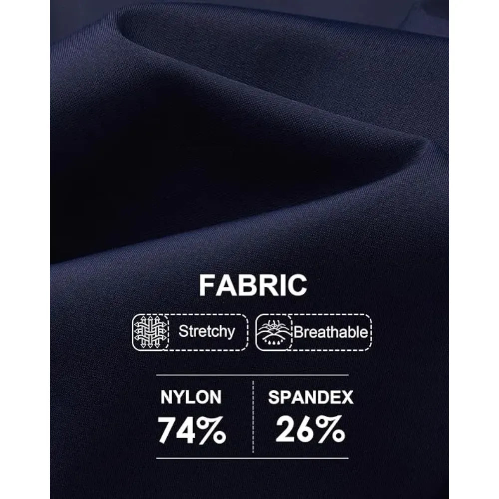 Men Stretch Dress Pants Casual Formal Trousers