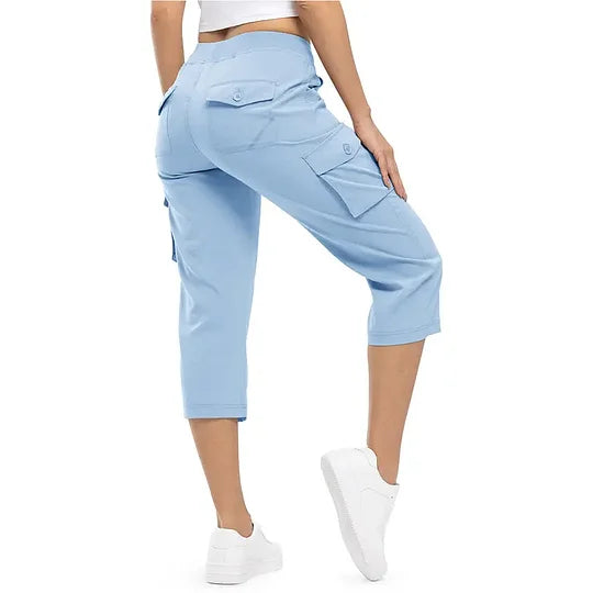 ✨Women’s Loose-Fit Lightweight Quick-Dry Capri Pants with Pockets — Perfect for Summer Travel and Hiking