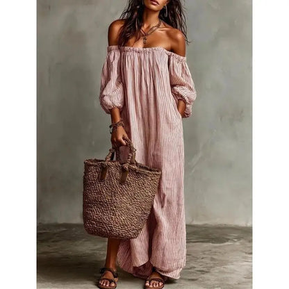 2026 Summer New Arrival: Elegant, Casual, Loose-Fit Striped Dress