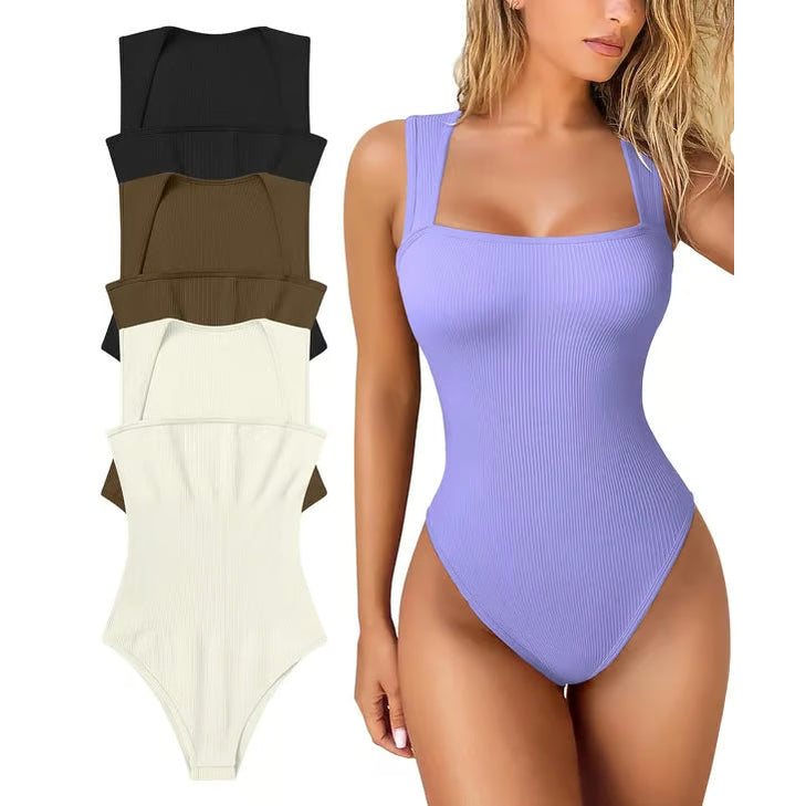 BOTTOM PRICE ONLY TODAY！！！Square Neck Sleeveless Bodysuits