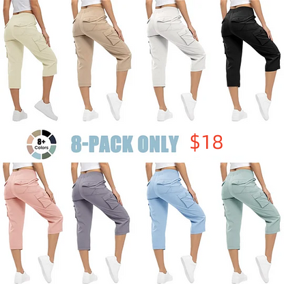 ✨Women’s Loose-Fit Lightweight Quick-Dry Capri Pants with Pockets — Perfect for Summer Travel and Hiking