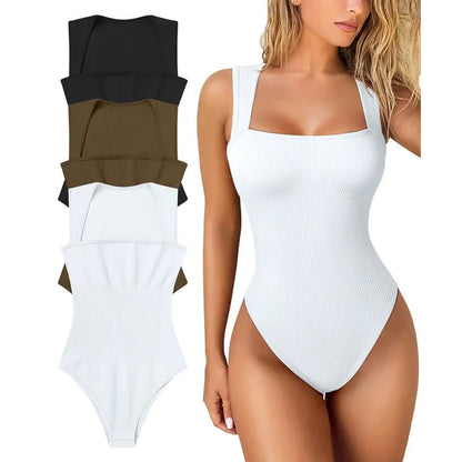 BOTTOM PRICE ONLY TODAY！！！Square Neck Sleeveless Bodysuits