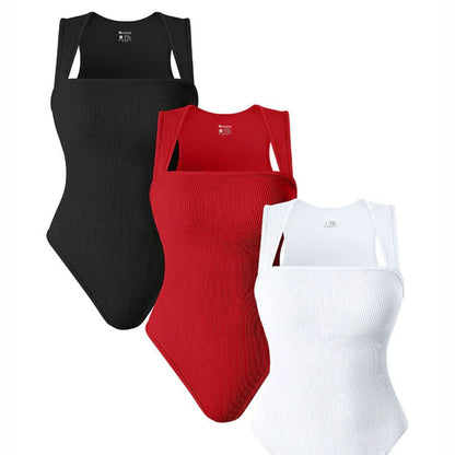 BOTTOM PRICE ONLY TODAY！！！Square Neck Sleeveless Bodysuits
