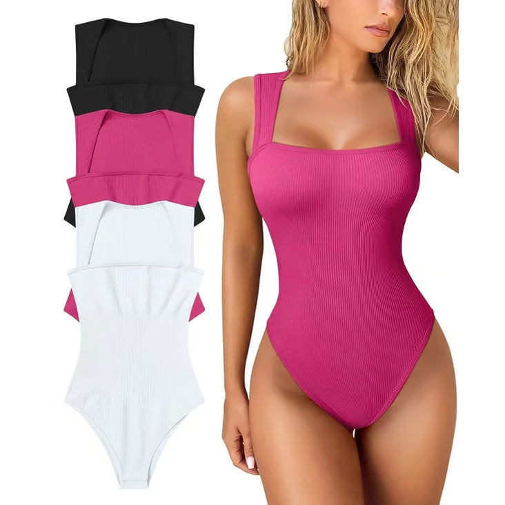 BOTTOM PRICE ONLY TODAY！！！Square Neck Sleeveless Bodysuits