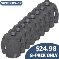 Stone Washed Grey 8PK
