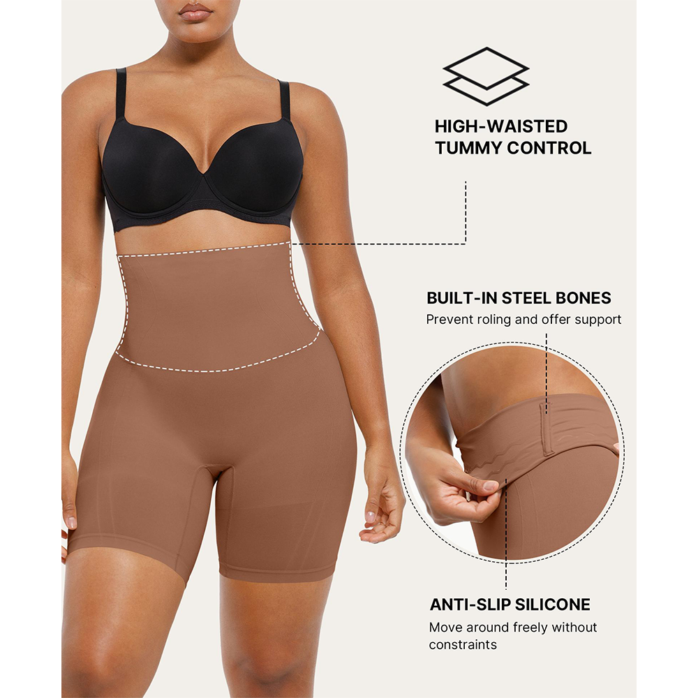 Women Seamless High Waisted Body Shaper Thigh Slimming Underwear