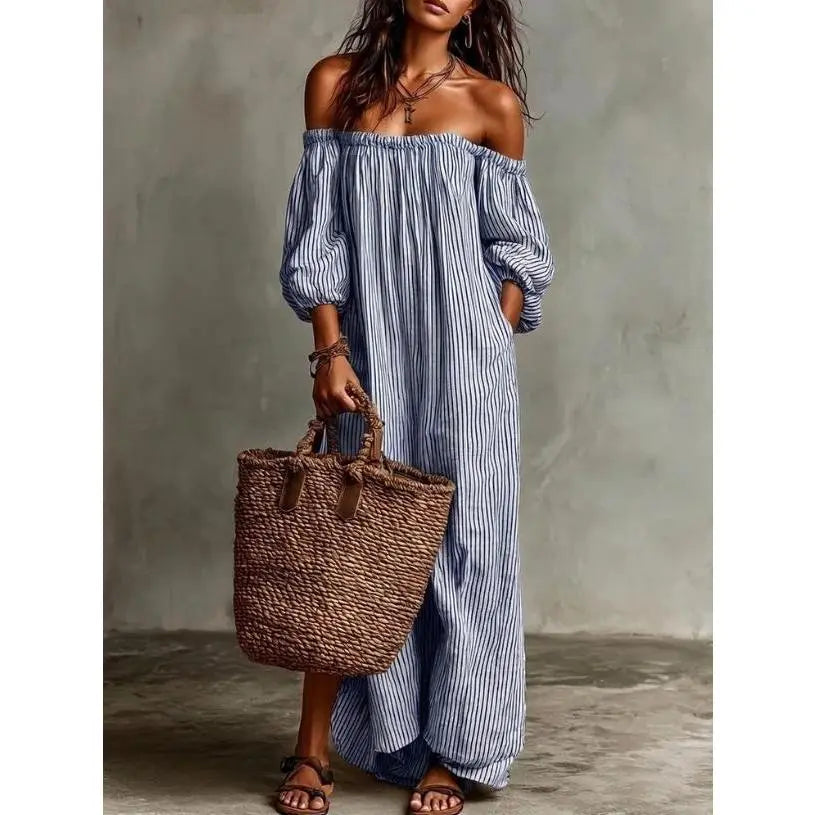 2026 Summer New Arrival: Elegant, Casual, Loose-Fit Striped Dress